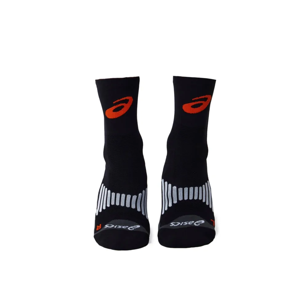 Meia Crew Senna Samurai - Unissex - Preto/Laranja