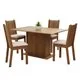 Conjunto Sala de Jantar Madesa Luana Mesa Tampo de Madeira 4 Cadeiras MDJA0400885ZPER