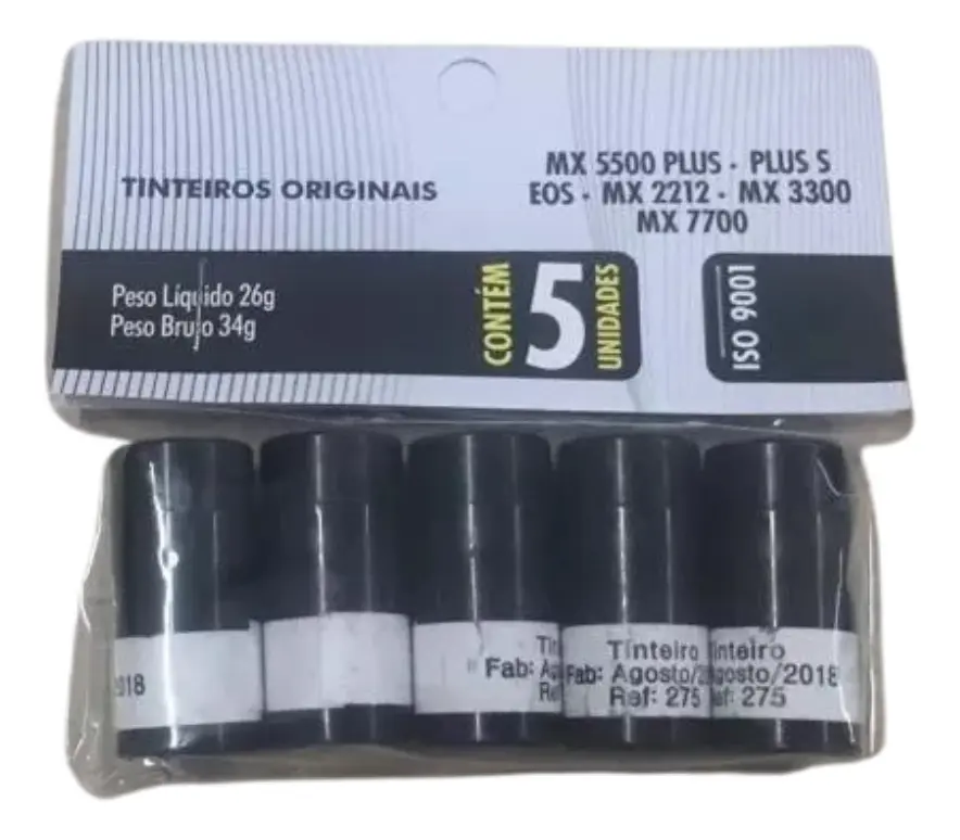 Tinteiro Kit C 10 Rolete Tinta Etiquetadora Fixxar 5500 2211