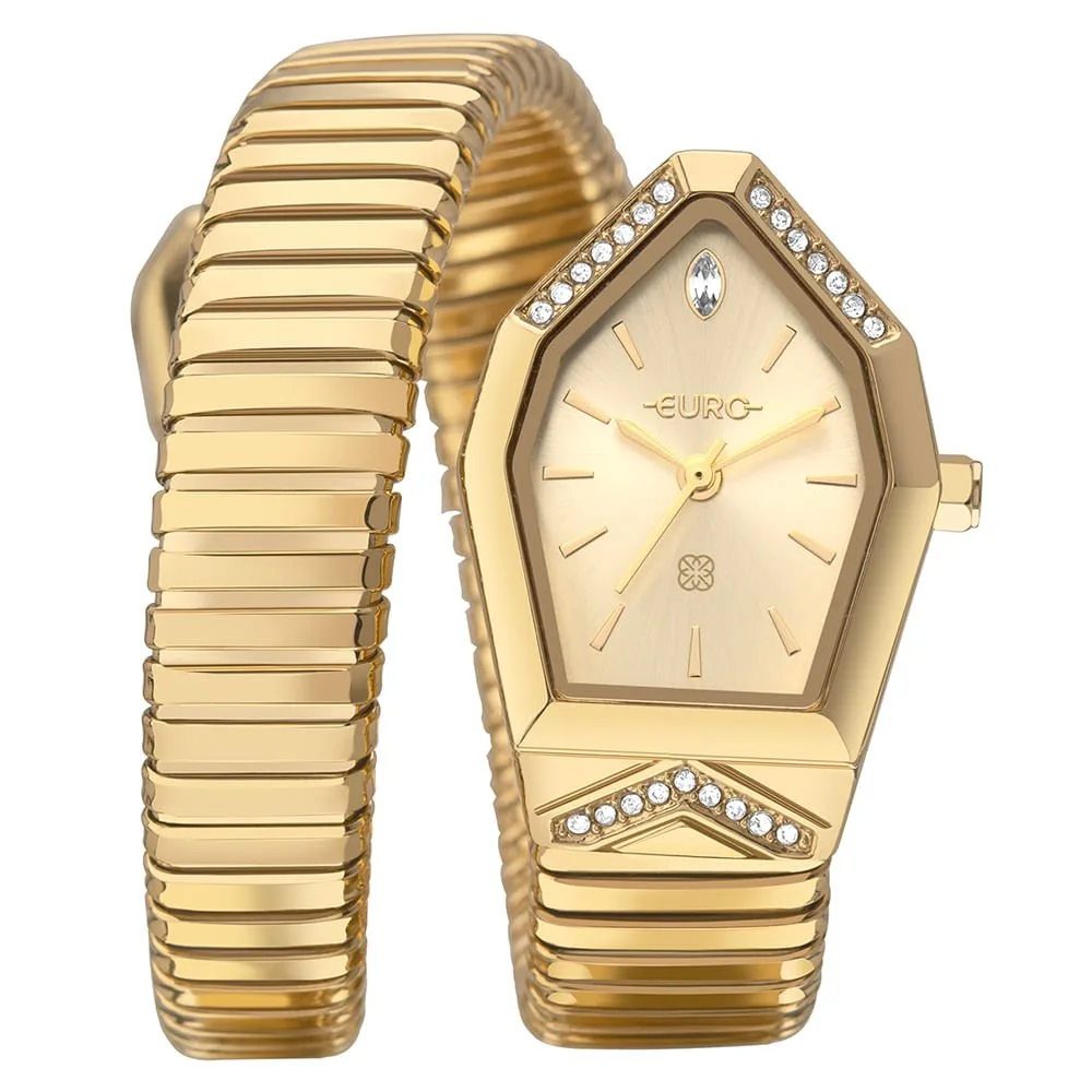 Relógio Euro Feminino Serpentes Dourado - EU2035ZAM/5D