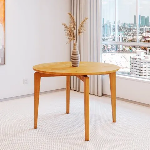 Mesa para Sala de Jantar Redonda 115cm Seiva CabeCasa MadeiraOriginals
