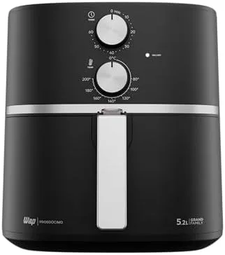WAP Fritadeira Elétrica Air Fryer GRAND WAFG2S 5,2L Temperatura Ajustável, Revestimento Antiaderente, 1500W 220v