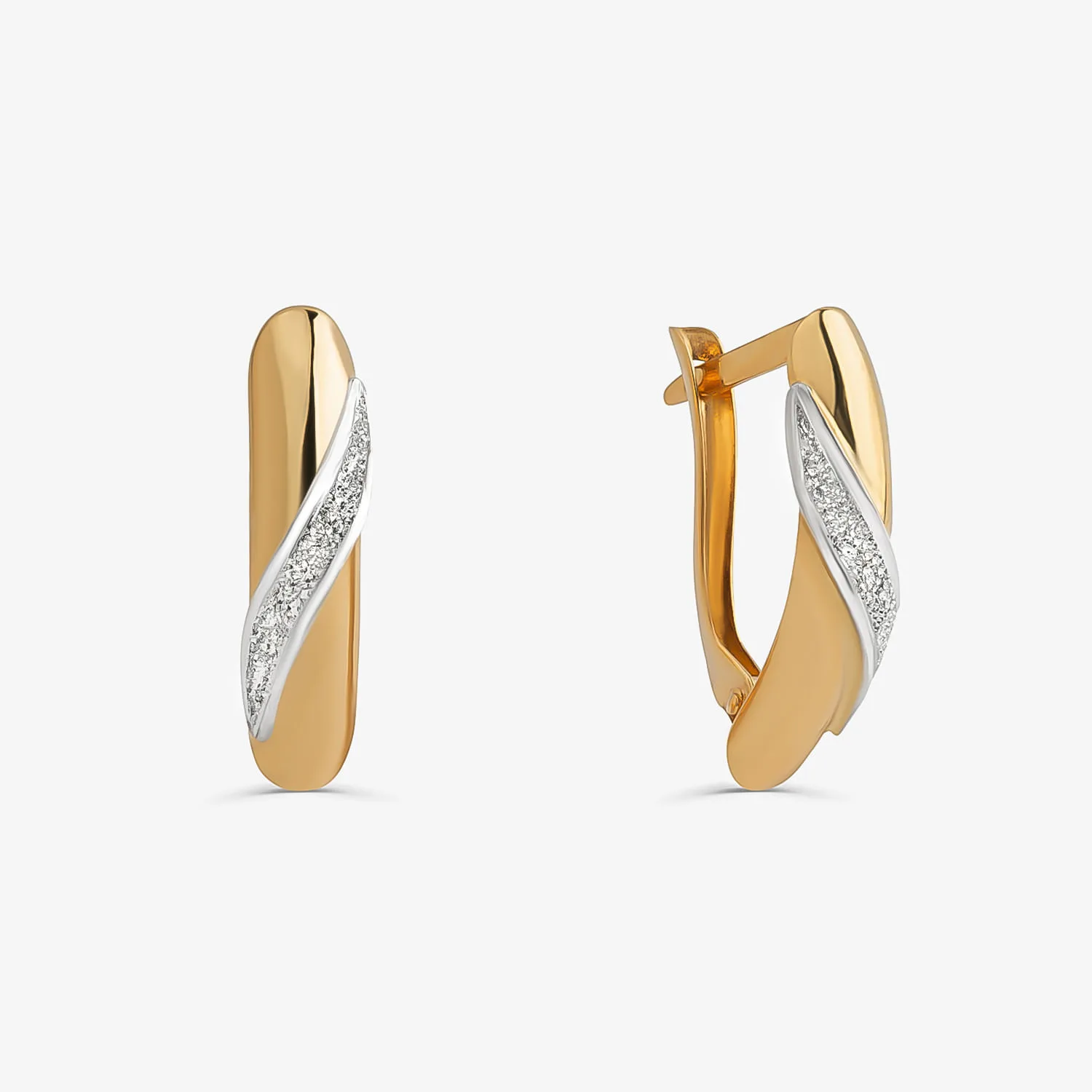 Brinco Argola Meia Cana em Ouro Amarelo 18k