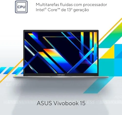 Notebook ASUS Vivobook 15, Intel Core i5, 8 GB, 256 GB SSD W11 Home, 15.6'' FHD, Cool Silver - X1504VA-NJ1738W