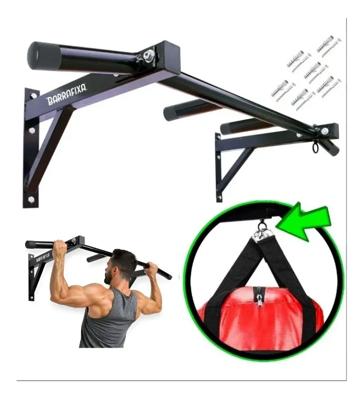 Barra Fixa De Parede Pull-up Modelo Externo Interno Completa