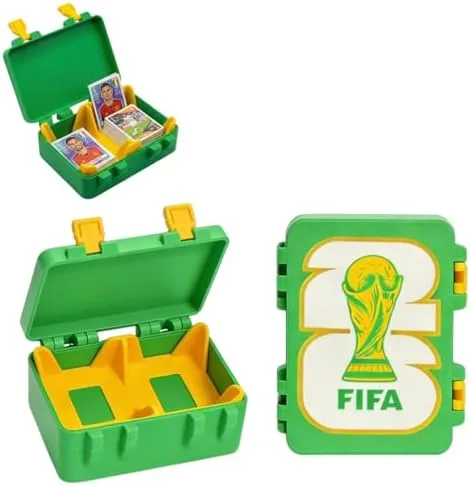Porta Figurinhas Caixa Tema Copa do Mundo 2026 Brasil com para Coleção de Figurinhas Futebol Seleção Albúm de Figurinhas da Copa do Mundo