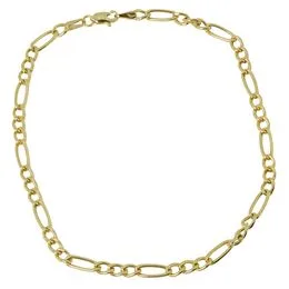 Pulseira Ouro 18K Malha Fígaro 3x1 21cm - PS20264