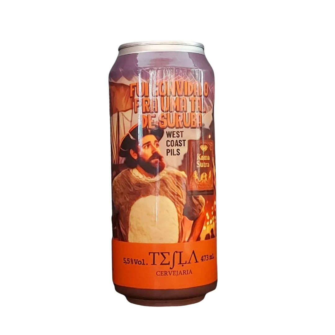 Cerveja Tesla Fui Convidado Pra Uma Tal de Suruba West Coast Pils 473 ml