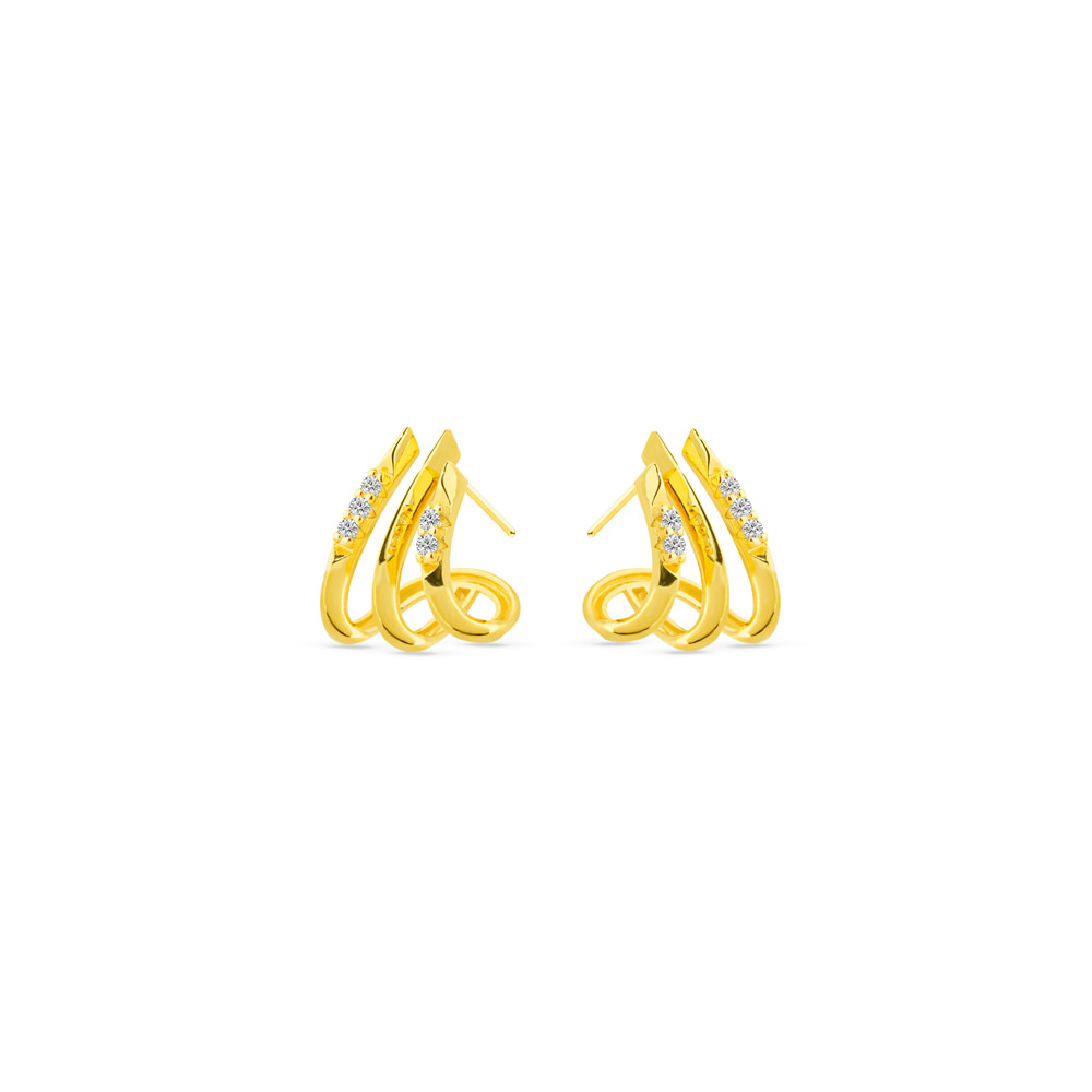 Anel Selina em Ouro Amarelo 18k com Diamantes 0,04 ct