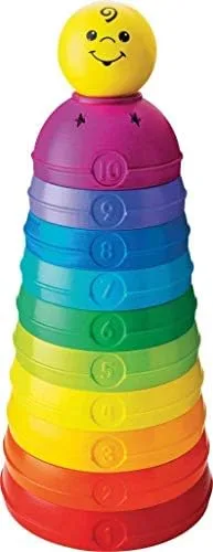 Fisher-Price Brinquedo para Bebês Potinhos Empilhar & Rolar para crianças a partir de 6 meses