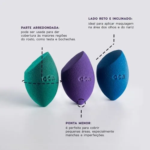 Océane Esponja De Maquiagem Roxo Flat Blend Roxo