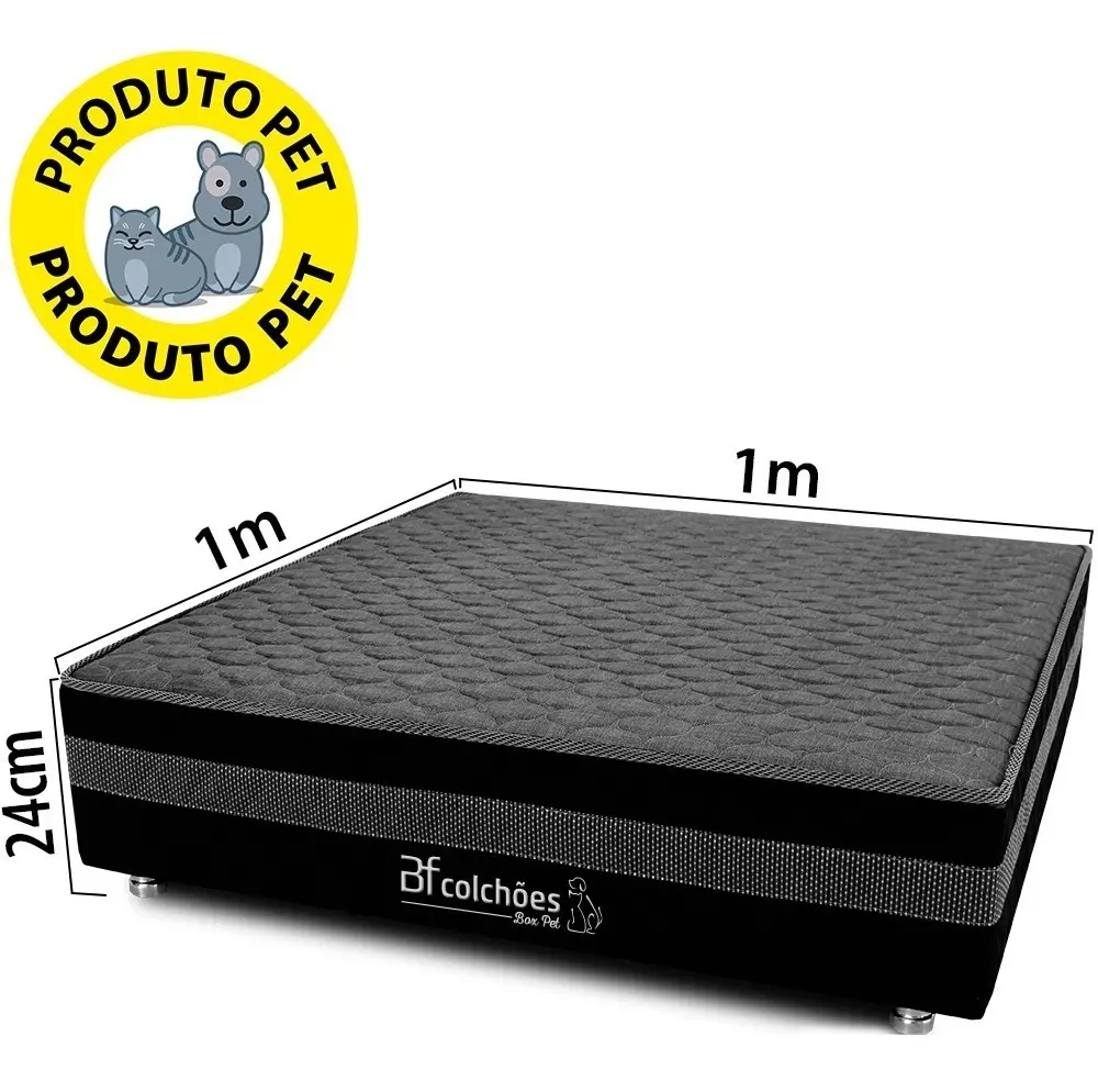 Caminha Box Pet Bordado Matelassê Lençol Impermeável 100cm