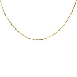 Corrente Masculina em Ouro 10K Malha Cadeado Fio 40 60cm - CR20615