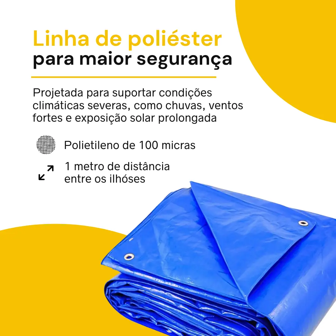 Lona 4x5 Mt Azul Plastica Impermeavel Festa Barraca Camping