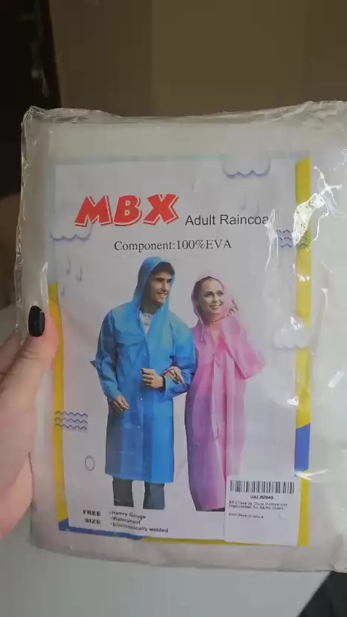 Kit 2 Capa De Chuva Transparente Impermeável Pvc Adulto