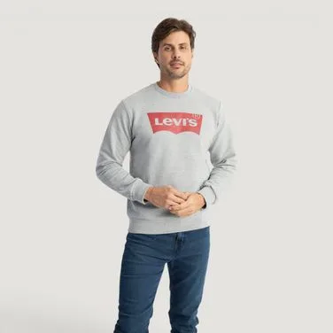 Moletom Levi's® Graphic Crew Sweatshirt Manga Longa