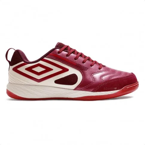Chuteira Futsal Umbro Pro 5 Bump Masculina Vermelho / Bege