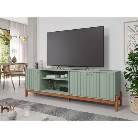 Rack Bancada para Tv 100% Mdf Holanda Permobili Salvia/cinamomo