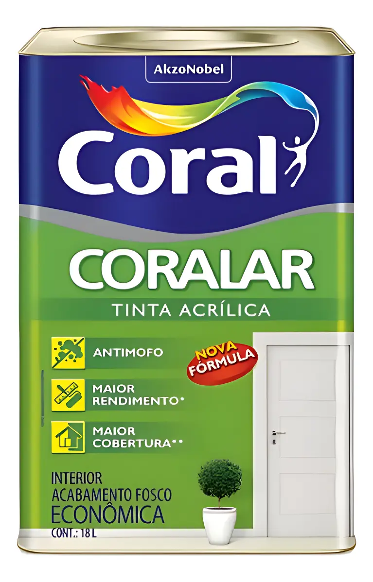 Tinta Coralar Anti Mofo Acrilica Coral Escolha Sua Cor!!