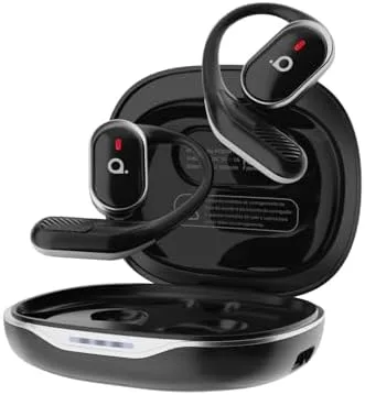 Fone De Ouvido Bluetooth Esportes, Basike T6, IPX5/OWS Fone de Ouvido Estéreo Hi-Fi, Suporta Chamadas de Voz, 60 Horas em Standby Para Corrida e Exercícios ao Ar Livre (Preto)