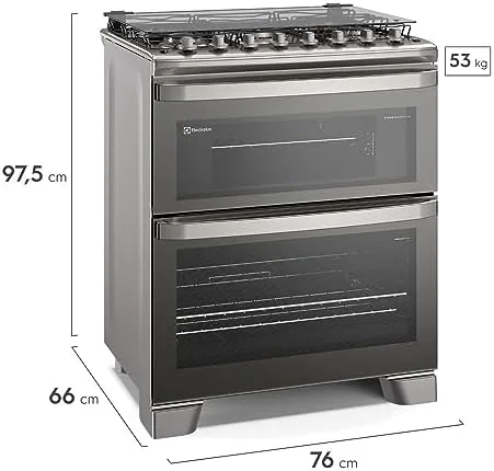 Fogão Electrolux 5 Bocas Experience com PerfectCook360 Prata FE5DC