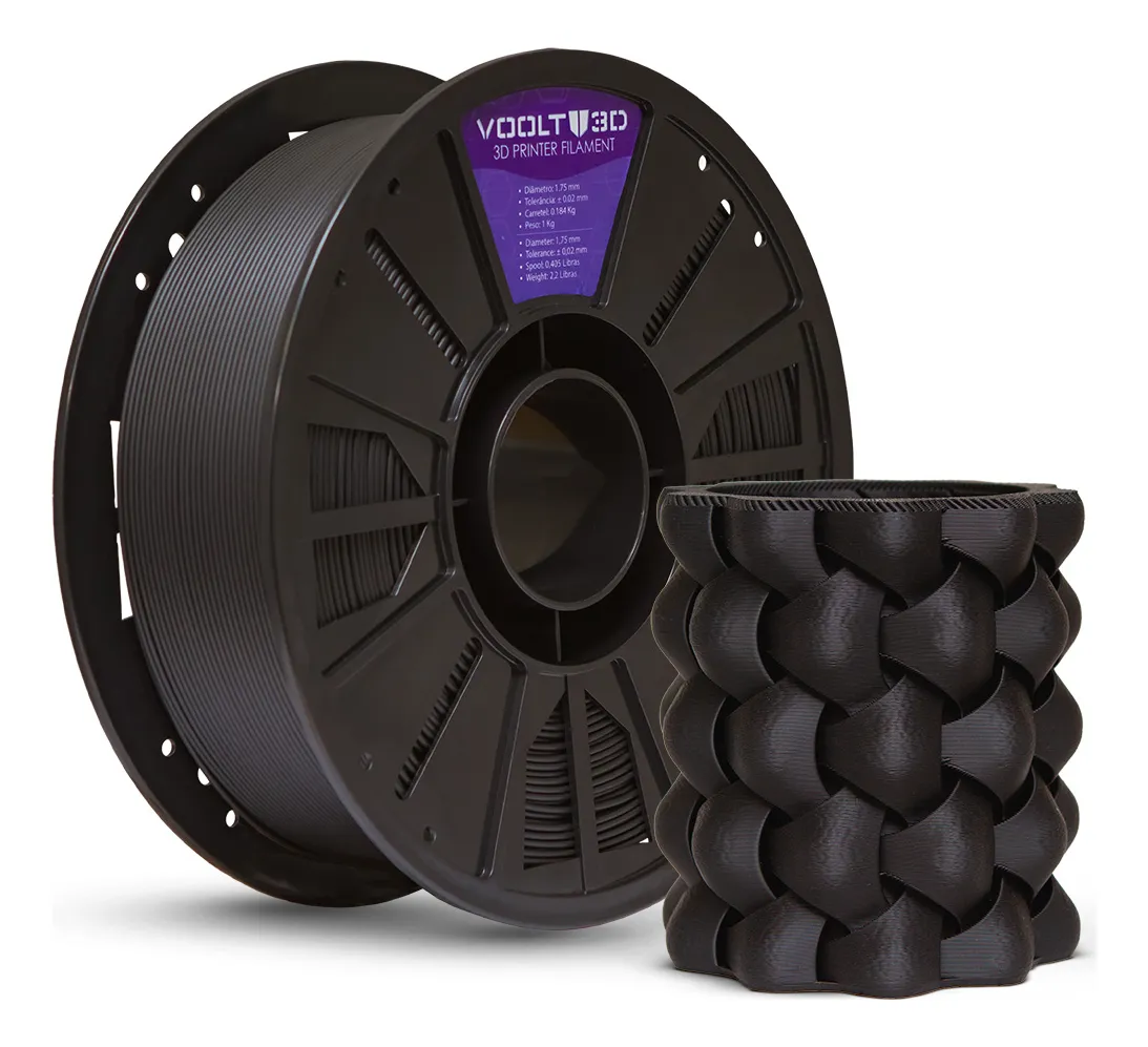 Filamento Pla Velvet Preto 1kg