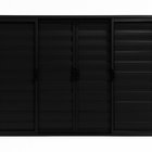 Veneziana 6 Folhas Aluminio Preto 1,00x1,20