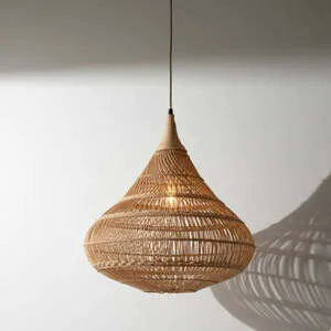 Luminária Artesanal Rattan Natural Amaya 80x77cm Bahali