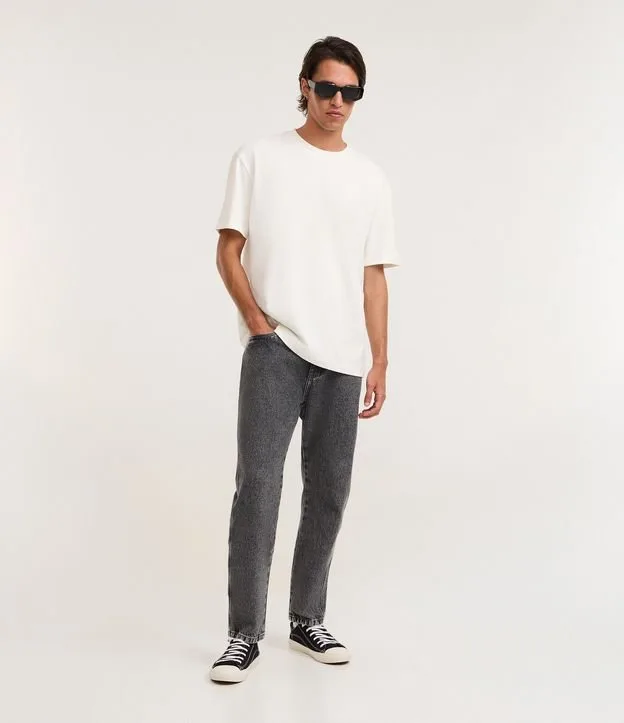 Calça Slim Cropped em Jeans
