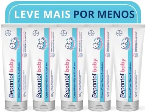 Bepantol Baby Pomada Assadura Bebe, Creme Preventivo de Assaduras, Kit Leve 5 Pague 4, 120g