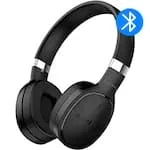 Headphone Bluetooth VJ087, Entrada P2, AUX, Microfone integrado, Preto, Loop Way - CX 1 UN