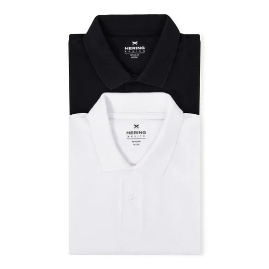 Kit Camisas Polo Hering Básicas Masculinas 2 Peças - Colorido