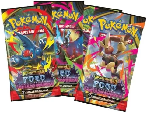 Pokémon TCG, Blister Unitário ME02 Fogo Fantasmagórico 6 Cartas