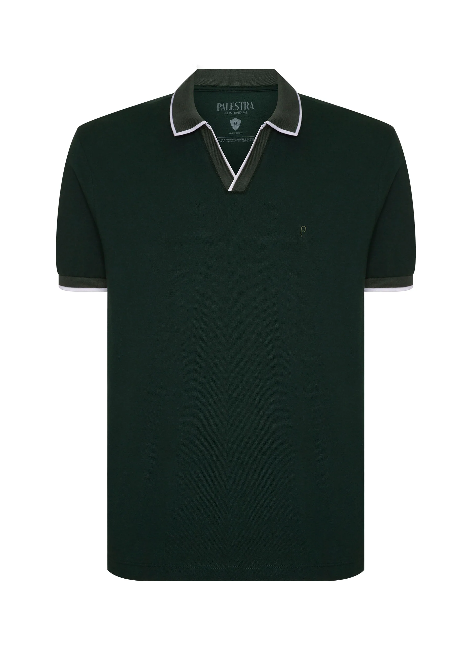 Polo Regular Fit Gola V Masculina Individual