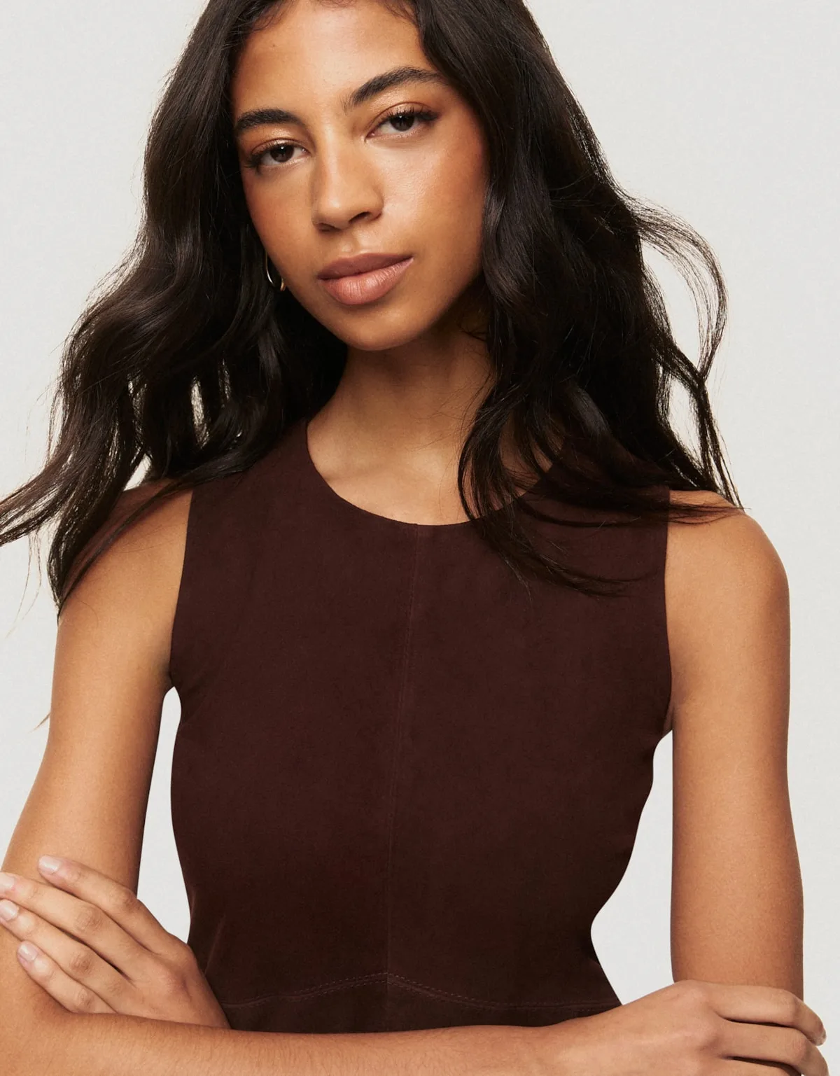 Vestido Couro Chamois