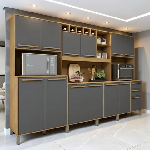 Armário para Cozinha 13 Portas 2 Gavetas Ágata