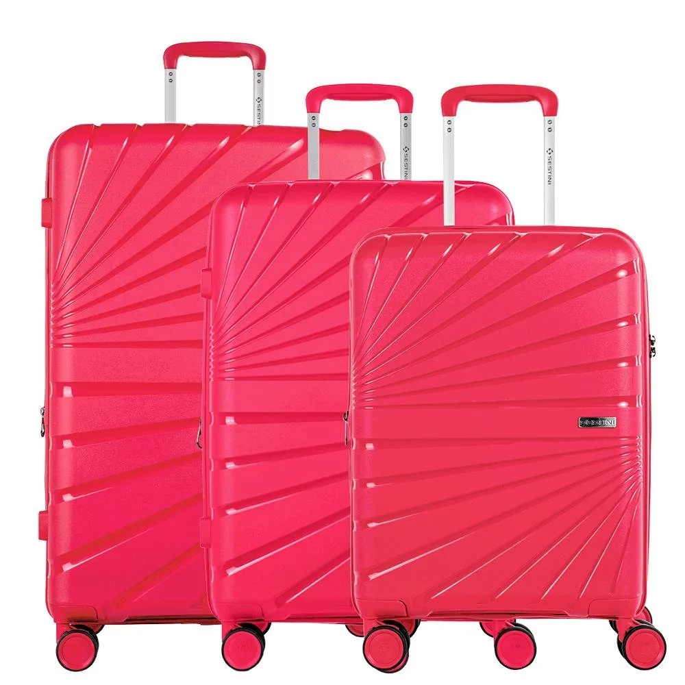 Kit 3 Malas de Viagem Média, Grande e Bordo SUPREME 20 -PINK