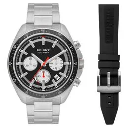 Relógio Masculino Orient Solartech Cronógrafo Pulseira Extra Exclusivo MBSSC291 PSSX