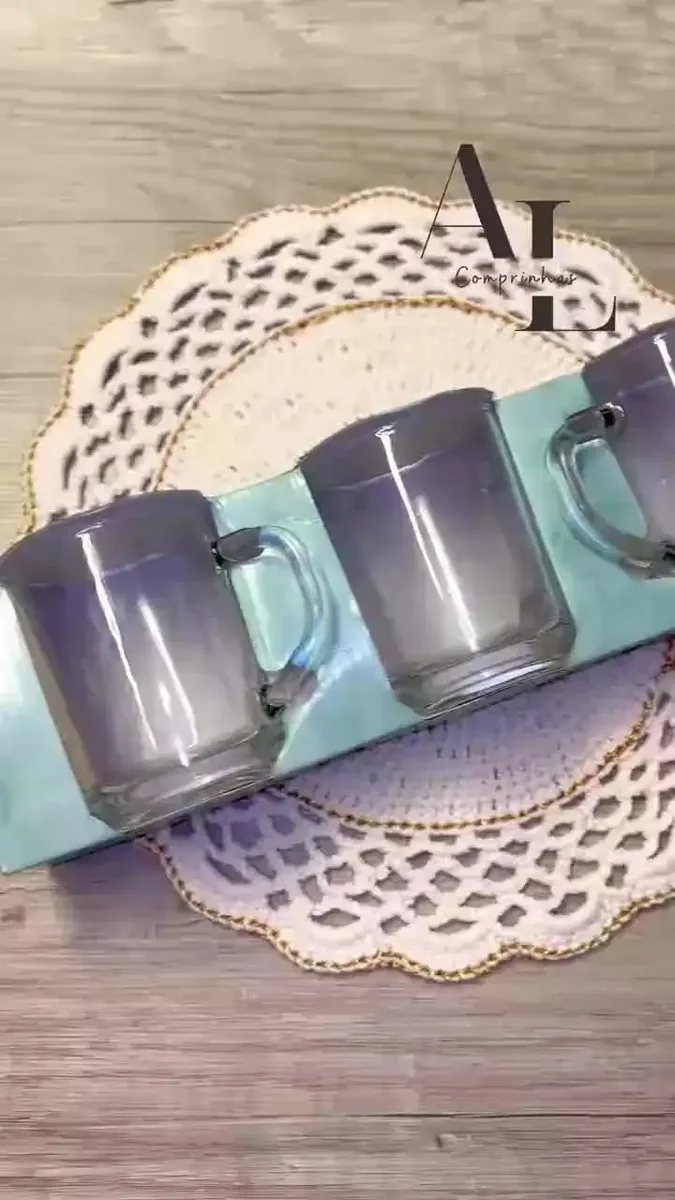 Jogo Com 6 Canecas 250ml Xicaras De Vidro Para Café Expresso