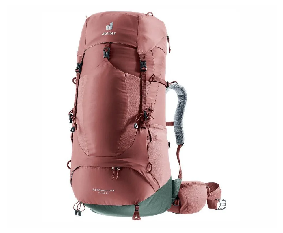 Mochila Aircontact Lite 45+10 litros Vermelha Cargueira - Deuter