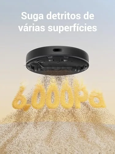 DREAME D9 Max Gen 2 Robô Aspirador de Pó e Passa Pano, 6000Pa, Para Pisos e Pelos de Pets, 285 Min Autonomia, Navegação LDS 360°,Mapeamento Multinível, App/Voz(Alexa/Google), Bivolt