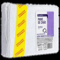 Pano de Chão Branco Qualitá 40cm x 67cm 3 Unidades Embalagem Econômica
