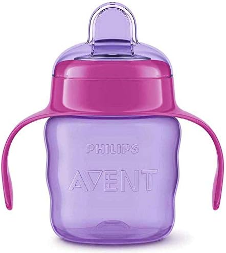 Copo de transição Philips Avent com bico de silicone rosa 6m+