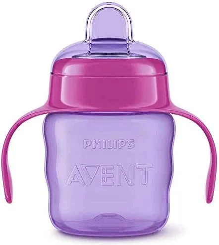 Copo de transição Philips Avent com bico de silicone rosa 6m+