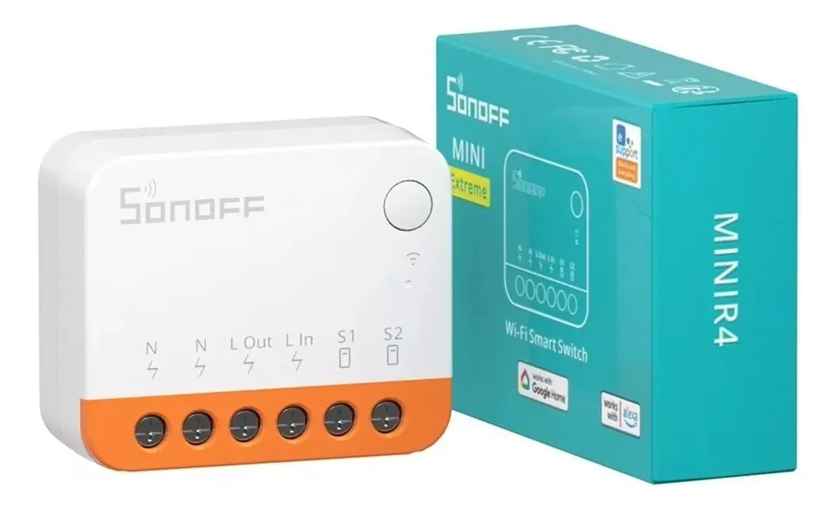 Interruptor Inteligente Wi-fi Sonoff Mini R4 Extreme Bivolt Para Alexa E Google Branco 127/220v