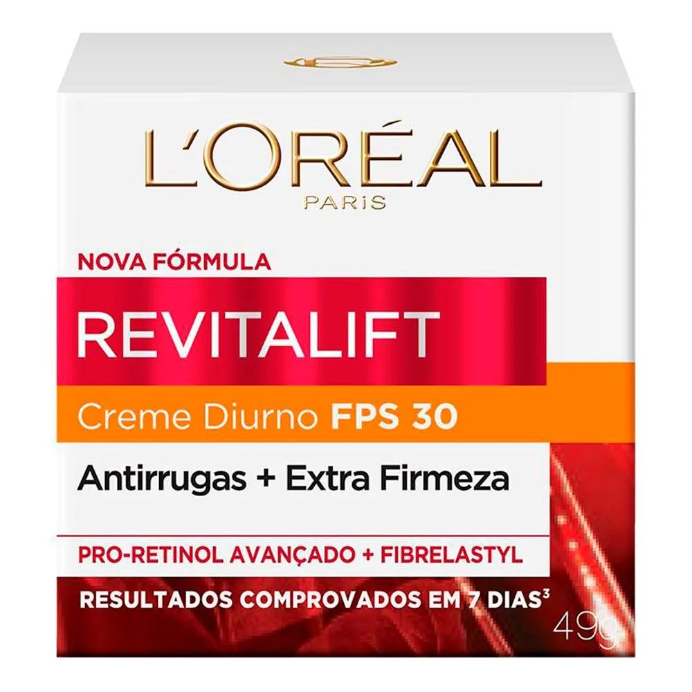 Creme Hidratante Facial Anti-idade L'Oréal Paris Revitalift Pro-Retinol Diurno FPS30 49g