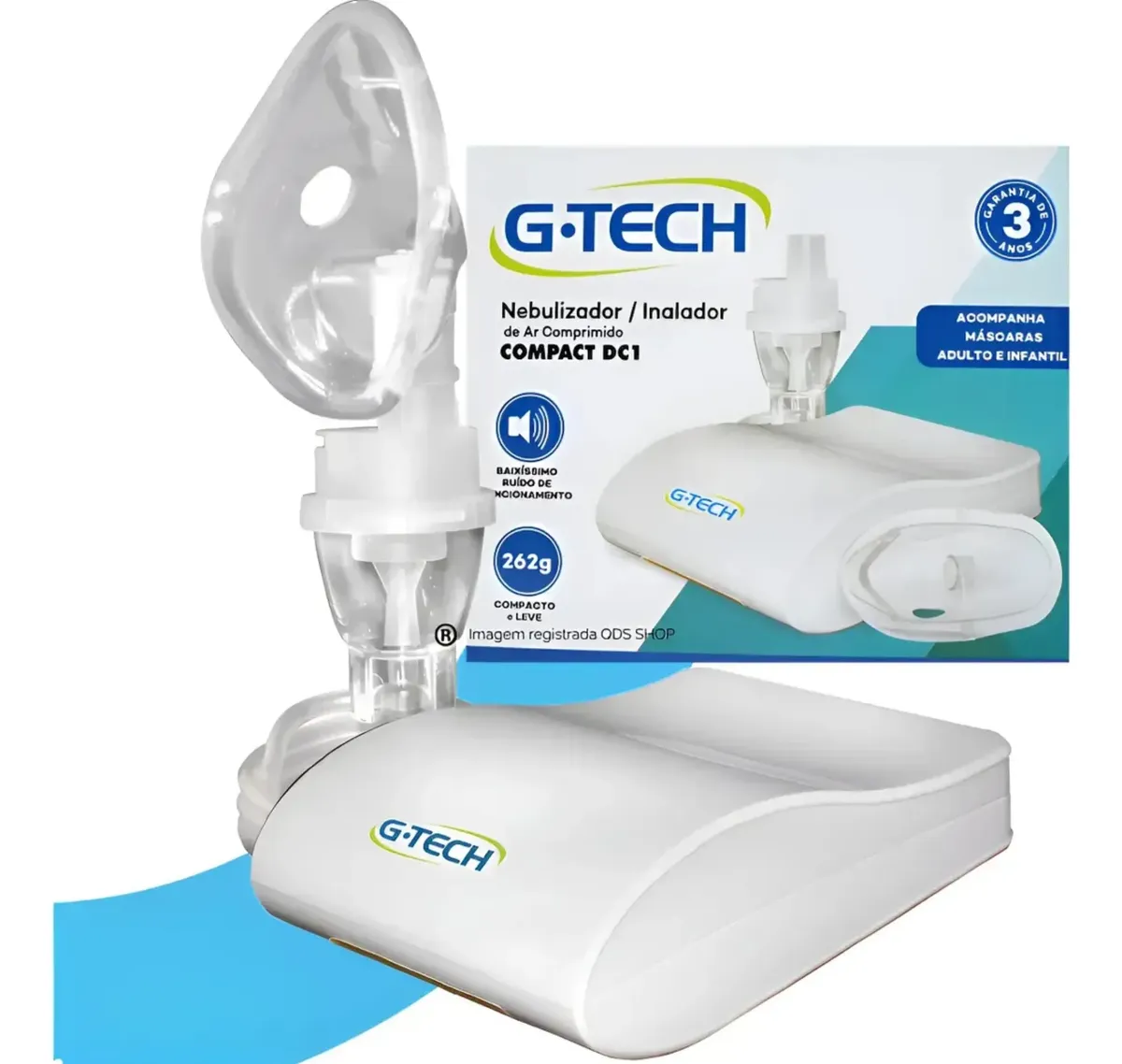 Inalador Nebulizador Compressor G-tech Dc1 Bivolt Portátil Bivolt