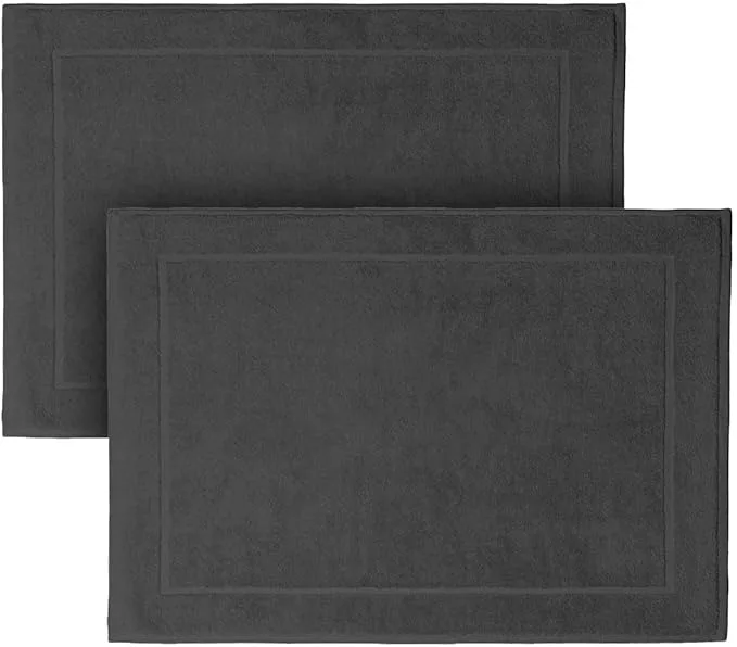 Decolab Jogo de Toalhas Piso 100% Algodão Premium (Cinza-escuro, 2 Peças) Toque Suave, Excelente Absorção, Gramatura de 420g/m², Resistente ao uso Diário 138cm x 68cm
