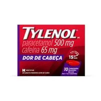 Tylenol 500mg + 65mg Dor de Cabeça 10 Comprimidos