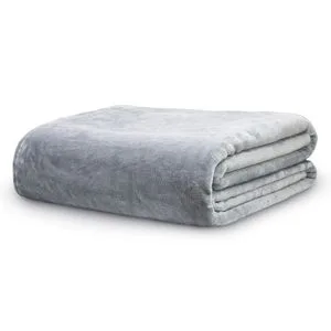Cobertor Casal Velour 100% Microfibra Cinza 180x220cm 112593014036 - Camesa